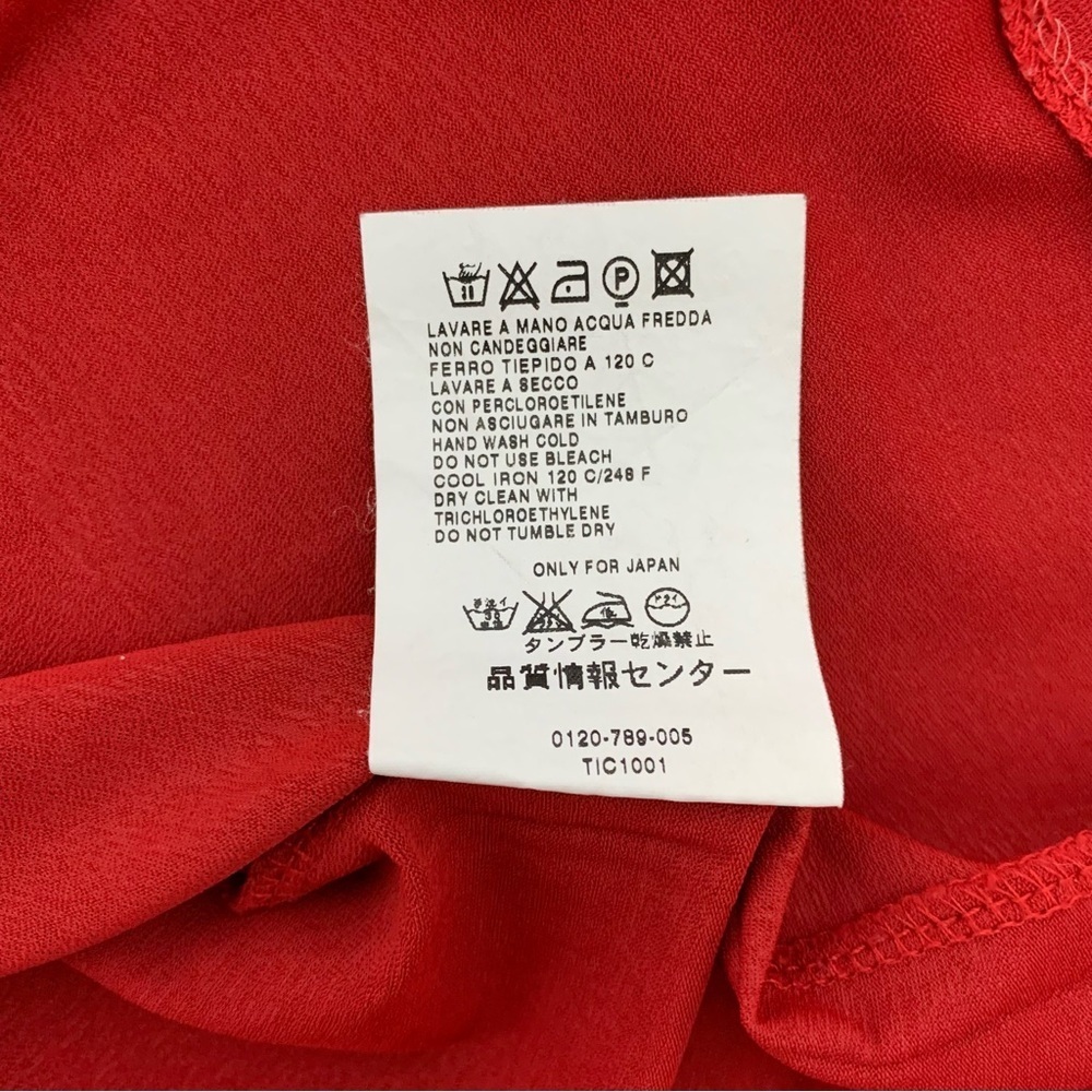 Max Mara Long Sleeves Top T Shirt Red Size XL Made Italy Crewneck Capsule - Picture 10 of 12